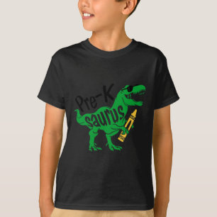 Kids First Day of Pre K Saurus Trex Girls Boys Kin T-Shirt