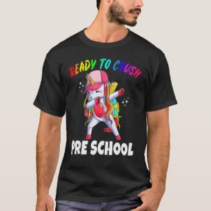 Kids First Day of Preschool Unicorn Girls Cute Pre T-Shirt
