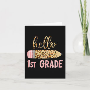 Kids First Day Of School Girls Back To School Hell Card