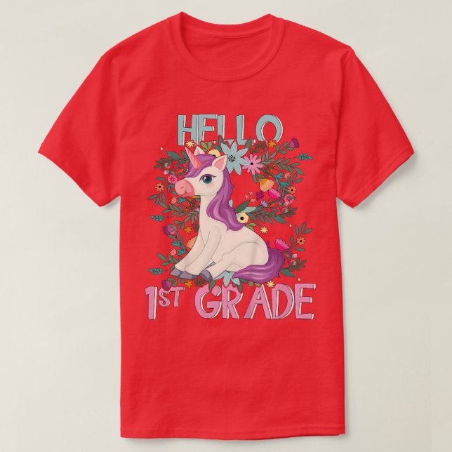 Kids First Day Of School Girls Back To School Hell T-Shirt (Design Front)