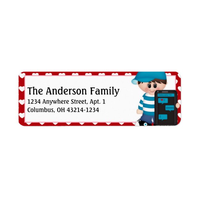 Kid's First Valentine's Day Address Labels d3 (Front)