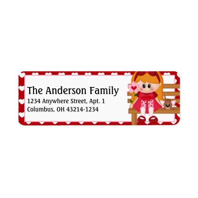 Kid's First Valentine's Day Address Labels d5 (Front)