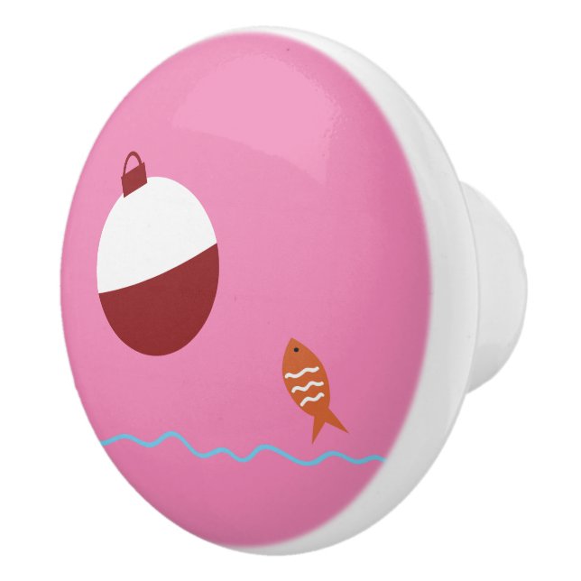 Kids Fish and Bait Ceramic Knob (Right)