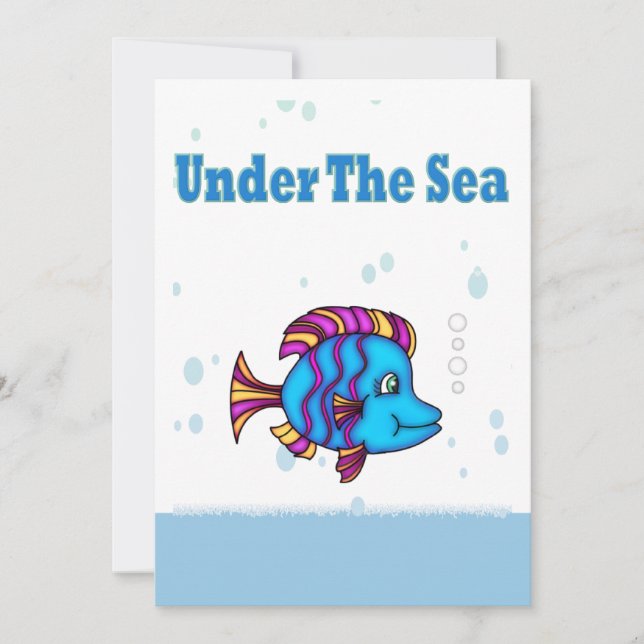 Kids Fish  Party Invitations (Front)