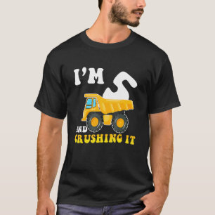Kids Five 5yr 5th Birthday Construction Boy 5 Year T-Shirt