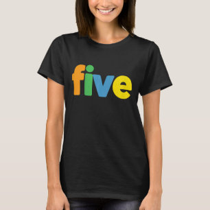 Kids Five Year Old Birthday Third Birthday 5 Boys T-Shirt