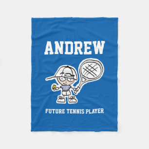 Kids fleece blanket for future tennis player