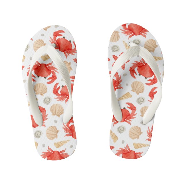 Kids Flip Flops-Crabs Kid's Jandals (Footbed)