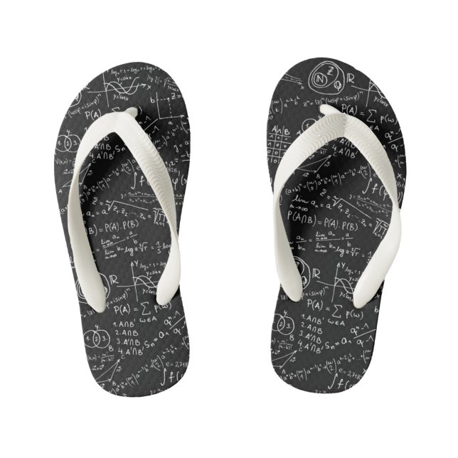 Kids Flip Flops - Math Formula (Footbed)
