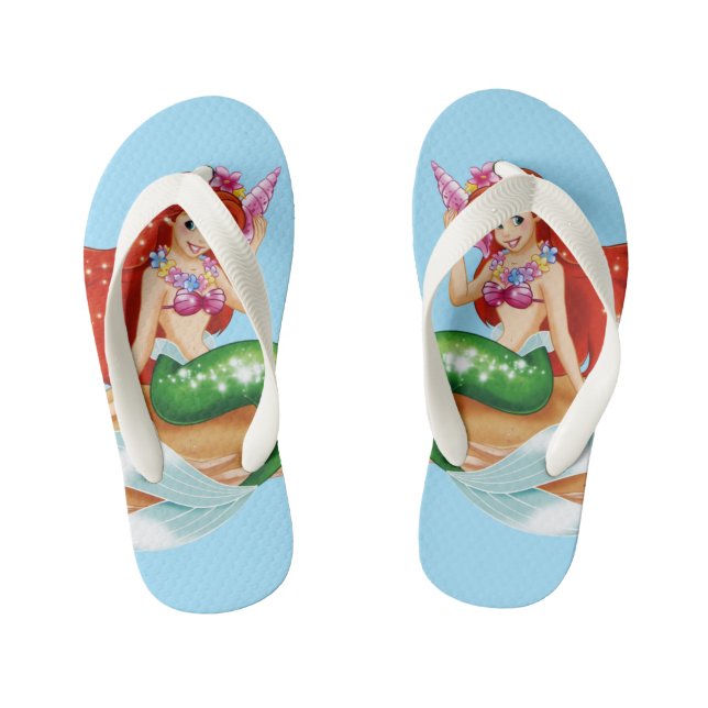 Kids Flip Flops-Mermaid Kid's Flip Flops (Footbed)