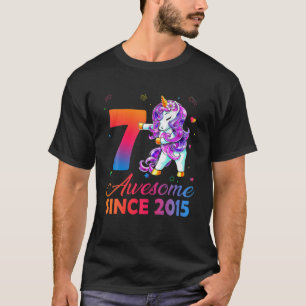 Kids Flossing Unicorn 7Th Birthday Girls Awesome S T-Shirt