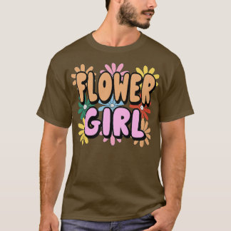 Kids Flower GirlCute Pretty Floral Simple Little G T-Shirt
