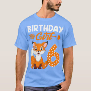 Kids Fo Animal Lovers 6th Birthday Girl Fo Bday 6 T-Shirt