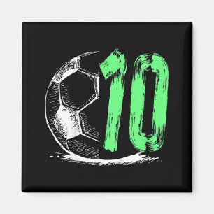 Kids Football 10 years old boy birthday party Magnet