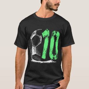 Kids Football 10 years old boy birthday party T-Shirt