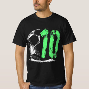 Kids Football 10 years old boy birthday party T-Shirt