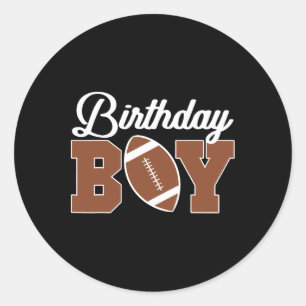 Kids Football Birthday Boy Birthday Party Boys Tod Classic Round Sticker