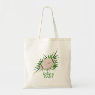 Kids Football Cartoon Library Book Tote Bag