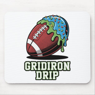Kids Footll Graphic Gridiron Ice Cream Drip Boys Y Mouse Pad