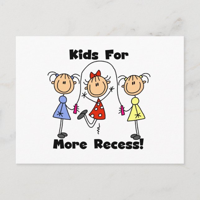 Kids For More Recess Postcard (Front)
