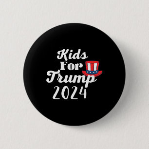 Kids For Trump Election 2024 1  6 Cm Round Badge