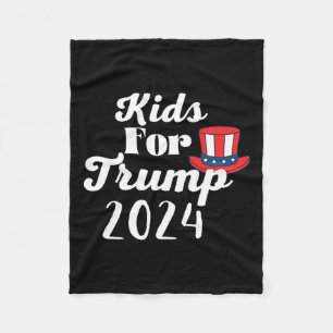 Kids For Trump Election 2024 1 Fleece Blanket