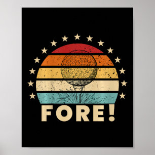 Kids Fore Golf Birthday Party 4yr Old Kid Poster