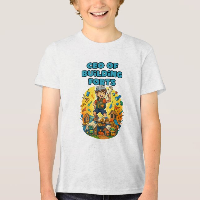 kids fort builder funny shirt (Front)