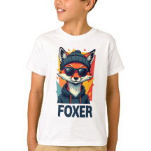 "Kids Foxer T-Shirt - Fun & Playful Fox Design for