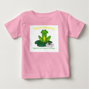 Kid's Frog on a Lily Pad Pink T-Shirt