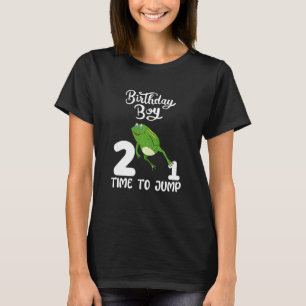 Kids Frog Time To Jump 2nd Birthday Boy 2 Two Year T-Shirt