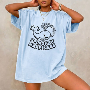 Kids' Fun Bathroom Graphic T-Shirt - Bubble Whale