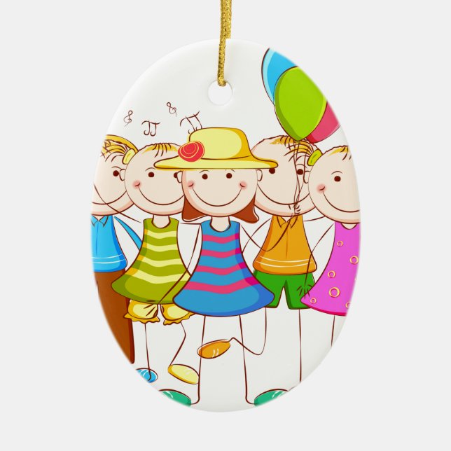 kids-fun ceramic tree decoration (Front)