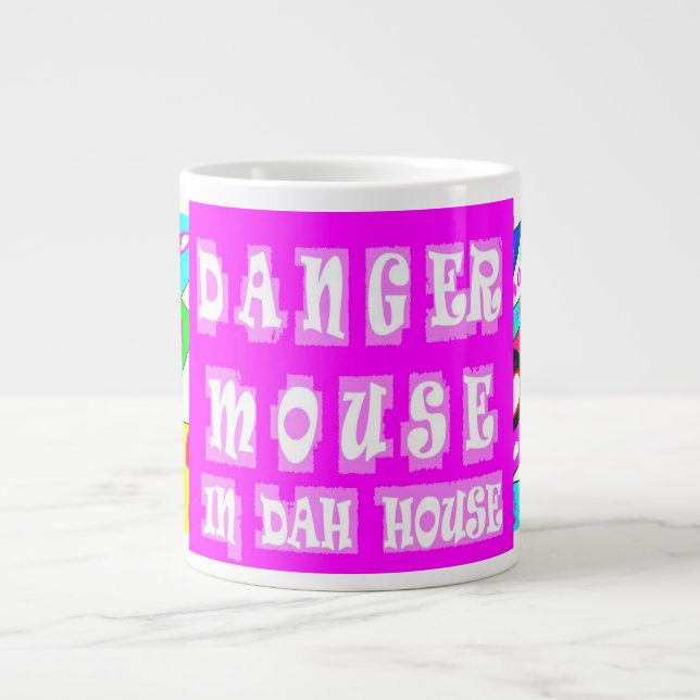 Kids fun colourful design animals large coffee mug (Front)