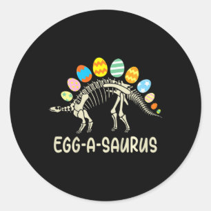 Kids Fun Eggasaurus Dinosaur Easter Egg Hunt Kids  Classic Round Sticker