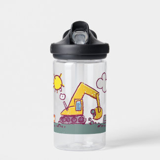 Kids Fun Excavator Construction Vehicle Water Bottle