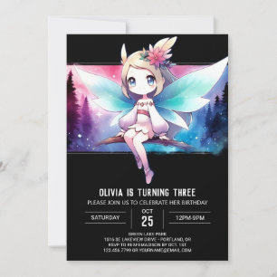Kids Fun Fairy Birthday Invitation