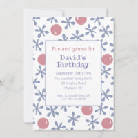 Kids Fun Jacks Game Birthday Invitation