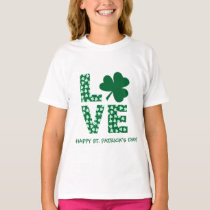 Kids Fun Shamrock Love Irish St. Patrick's Day T-Shirt