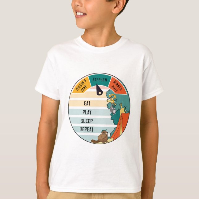 Kid's FUN T-Shirt Summer Camp Personalise (Front)