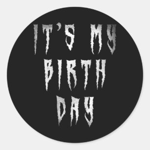 Kids Funny Birthday Horror Films Fan For Kids Classic Round Sticker