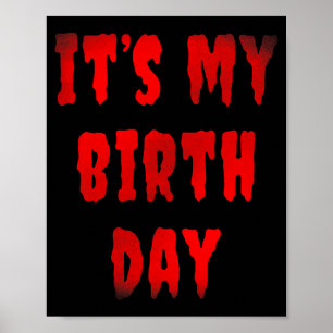 Kids Funny Birthday Horror Films Fan For Kids Poster