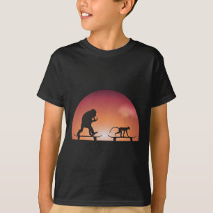 Kids Funny Boy Girl Skateboarding Monkey Gorilla A T-Shirt