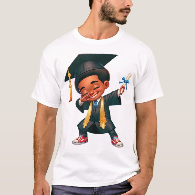 Kids Funny Boys Grad Gifts Dabbing Graduation Clas T-Shirt (Front)