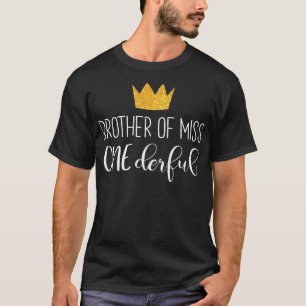 Kids Funny Brother Of Miss Onederful 1st Birthday T-Shirt