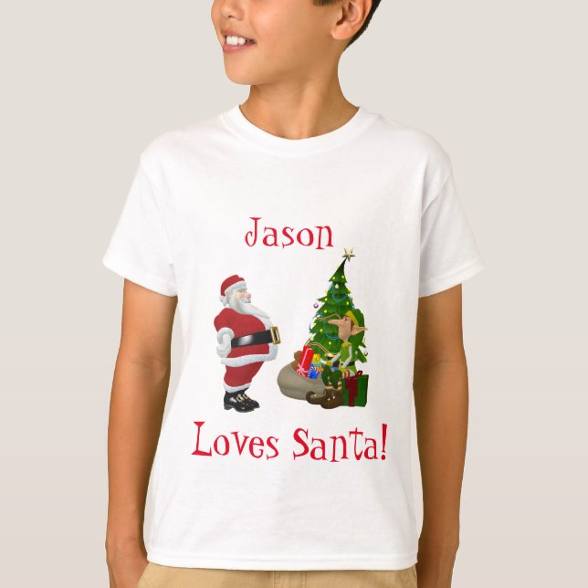 Kids Funny Christmas Add A Name T-Shirt (Front)