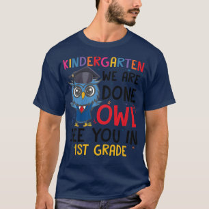 Kids Funny Cute Kindergarten Graduation Owl See Yo T-Shirt