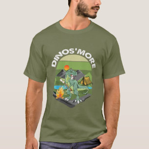 Kids Funny Dinos'more Camping Dinosaur Camp Smore T-Shirt