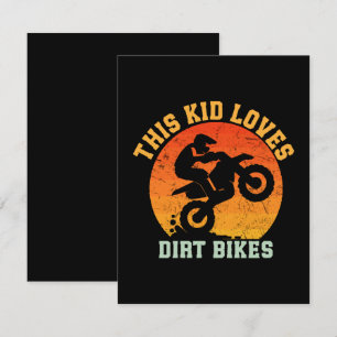 Kids Funny Dirt Bike Enclosure Card