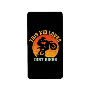 Kids Funny Dirt Bike Label